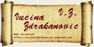 Vucina Ždrakanović vizit kartica